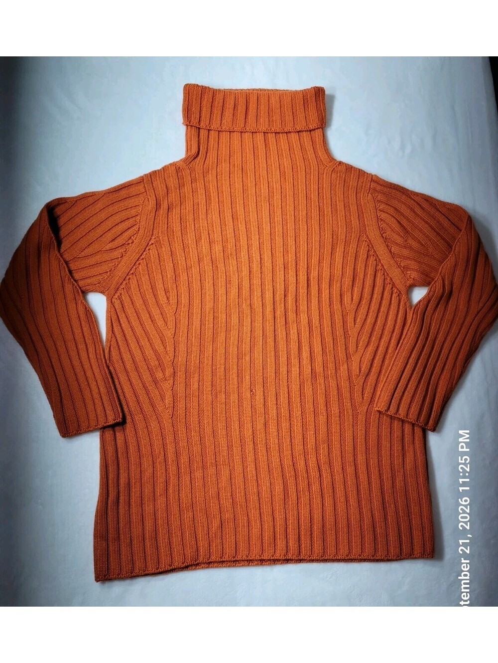 VTG WOOLMARK 100% New Wool  Turtleneck Thick Sweater Pullover Size 12 Italy